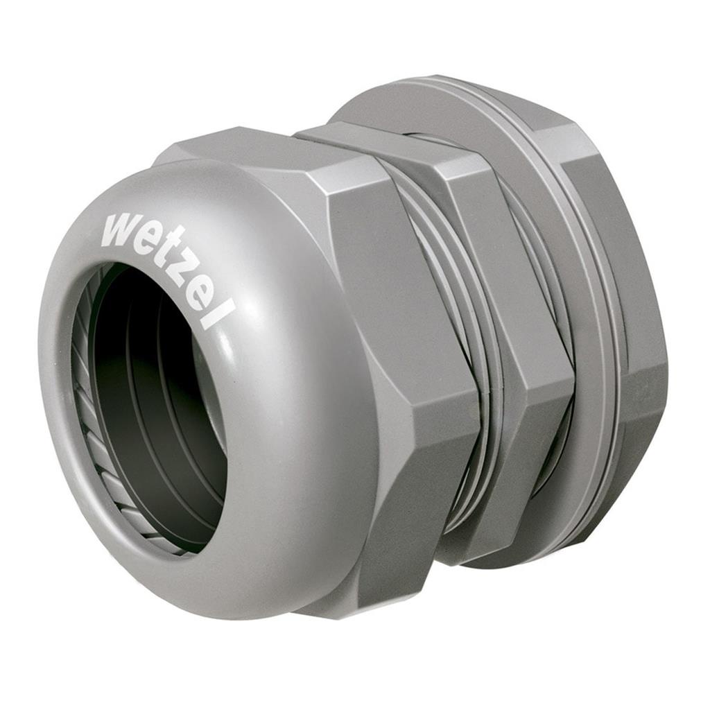 Conector Prensa Cabo Nylon Bsp 2 Pol. Com Contraporca Wetzel