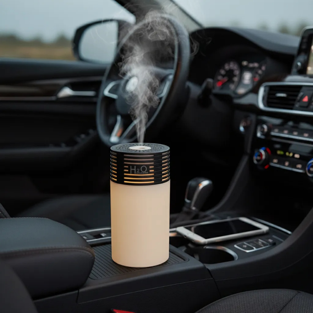 Mini Umidificador De Ar Portátil Usb Ultrassônico 300ml Led Carro