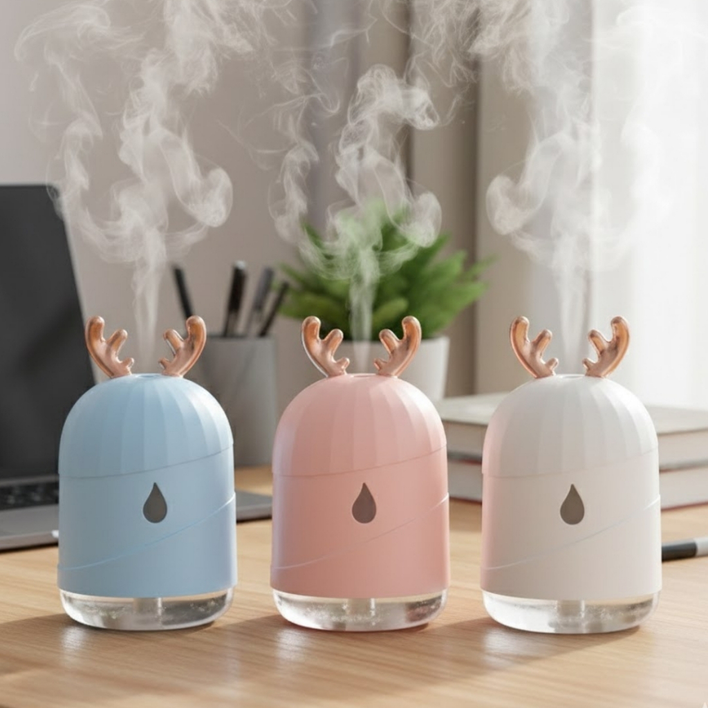 Mini Umidificador De Ar Difusor De Oleos Para Ambientes Portátil Silencioso Usb Aromaterapia