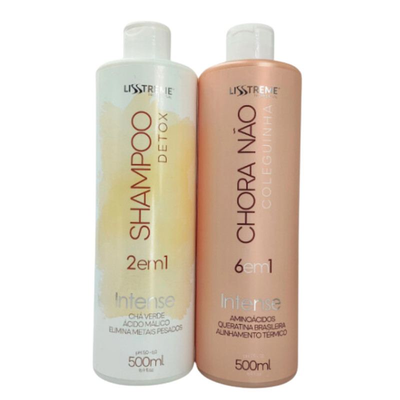 Kit Ativo Escova Progressiva Organica Chora Não Coleguinha Alisamento Lisstreme 6em1 + Shampoo 2em1 500m