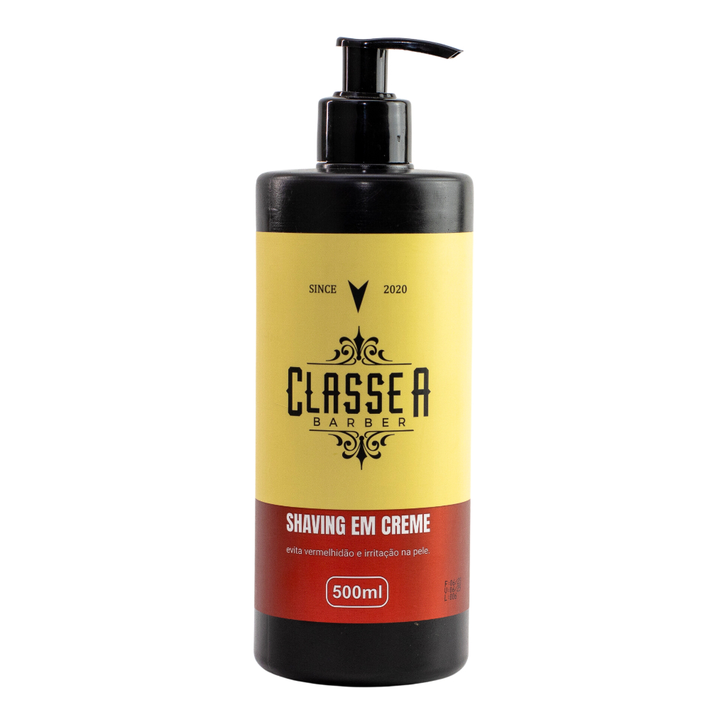 Shaving Em Creme Classe A 500m Creme De Barbear Pra Fazer Barba, Pezinho E Navalhado