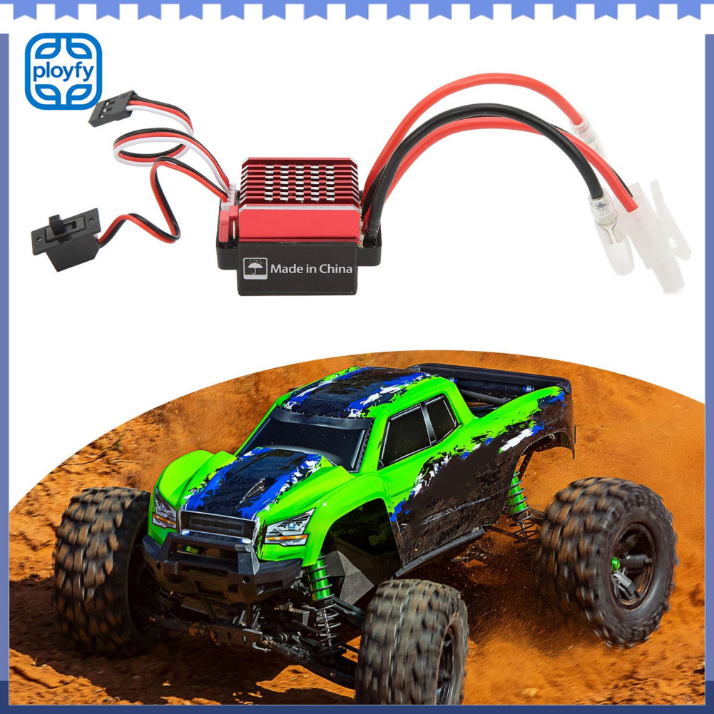 Ployfy-br Controlador de velocidade elétrico RC 60A ESC escovado 6V 2A para carros Traxxas HSP Redcat 1/10