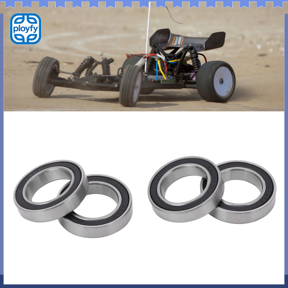 Ployfy-br 4 PCS Kit de rolamento de esferas de carro RC 15x24x5mm Borracha de aço de alta resistência para Traxxas 1/10
