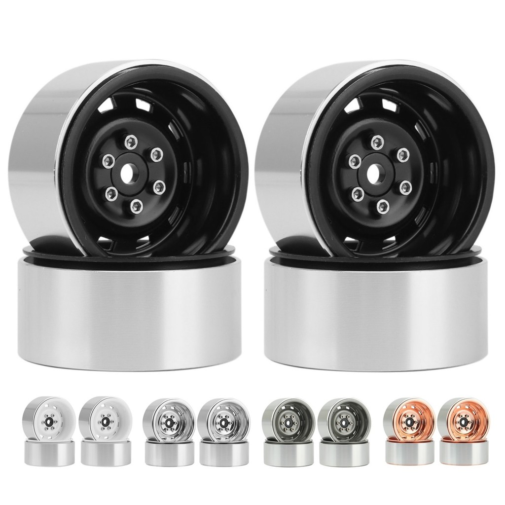 Prato Profundo 1.9 Polegada Metal Beadlock Roda Hub Aro Para 1/10 RC Rastreador Axial SCX10 II III 90046 AXI03007 Traxxa