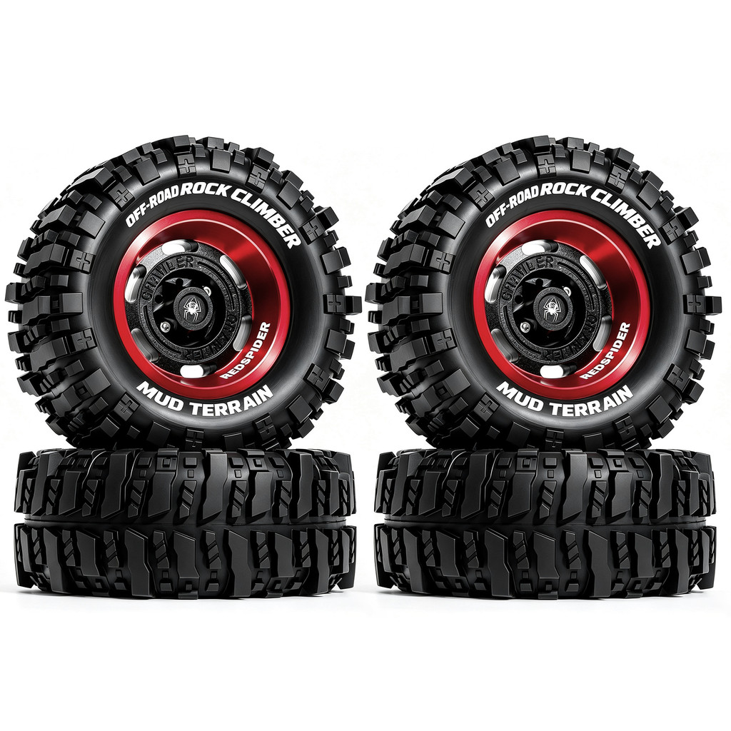 Conjunto De Pneus De Aro De Roda Beadlock , 4 Unidades , 95mm , Metal 1.9 