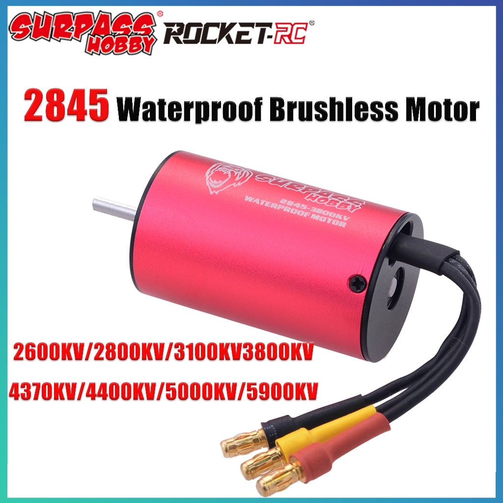 Motor À Prova D'água SURPASS HOBBY 2845 2600KV 2800KV 3100KV 3800KV 4370KV 4400KV 5900KV Sem Escova Para Traxxas/HSP 1/1