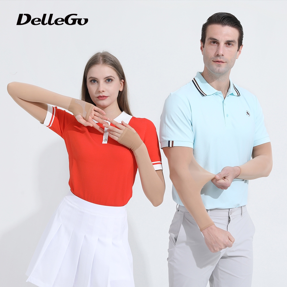 [Dellego Golf Ice Silk Sports Cool Sleeve Proteção UV and Soft (Back of Hand Type/Wrist)