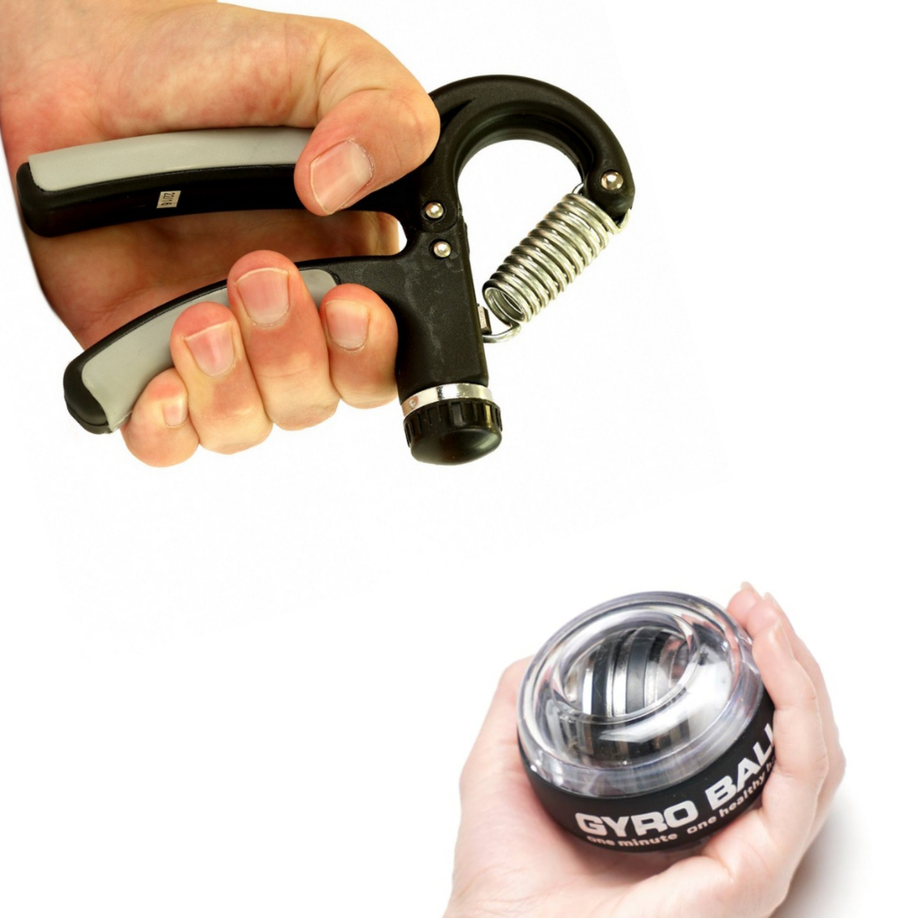 Power Ball Gyro Wrist + Hand Grip Ajuste 5kg A 60kg Fisioterapia Exercício Academia Braços Shape