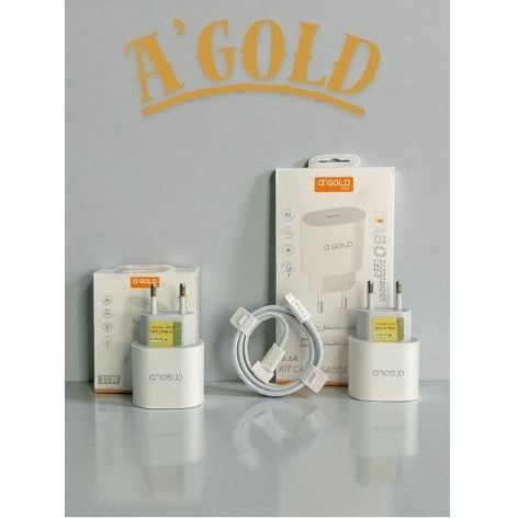 Carregador Completo e fonte  turbo 30W 6.1A Tipo C p/Lightning A´Gold PRO CA31-2/4