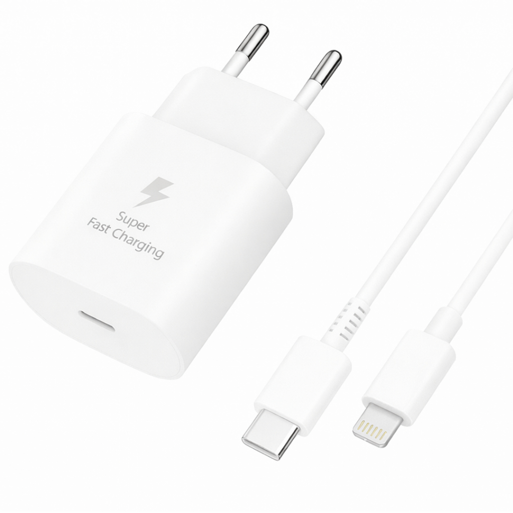 Kit Carregador Turbo 30W p/ iPhone 11 12 13 14 14 Pro Max Cabo USB-C Lightning Homologado A'gold