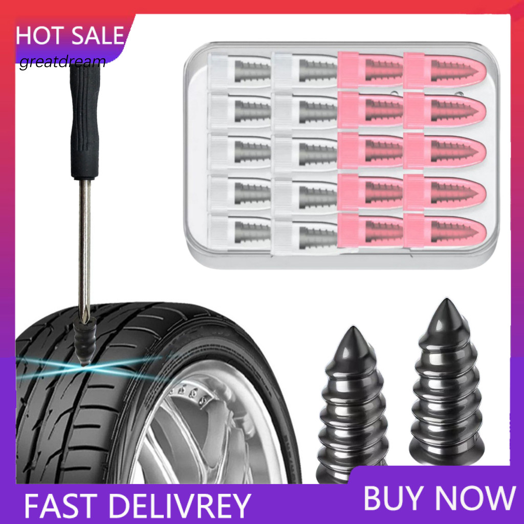 Tire Puncture Repair High-quality Patching Spikes Rubber Nails Kit – Easy Diy for Cars Motorcycles Trucks Durable for