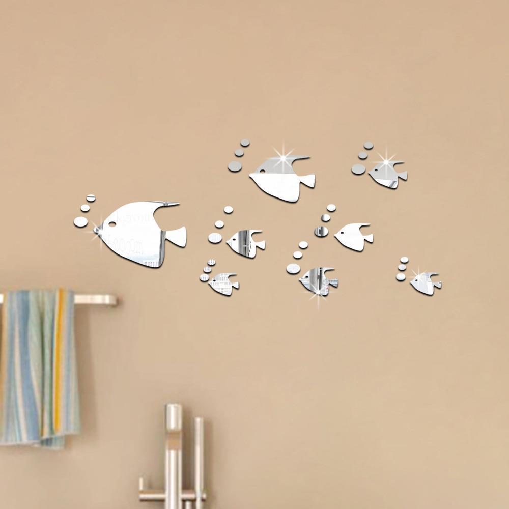 3D Tridimensional Cobertura Feia Adesivos Decorativos Autoadesivos Buraco Patching Oceano Peixe Adesivos de Parede Telha
