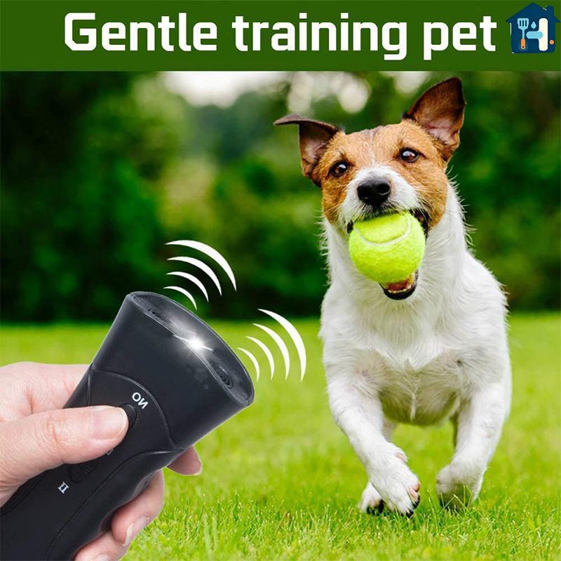 ruiz LED Bateria Ultrasonic Pet Dog Repeller Anti Latido Parar Bark Device Trainer RUI