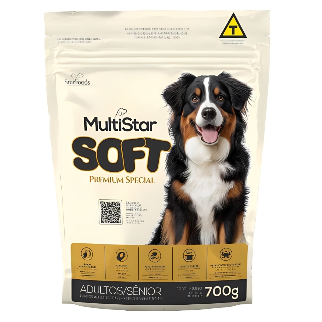 RAÇÃO MULTISTAR SOFT PREMIUM SPECIAL CÃES ADULTOS SÊNIOR 700G