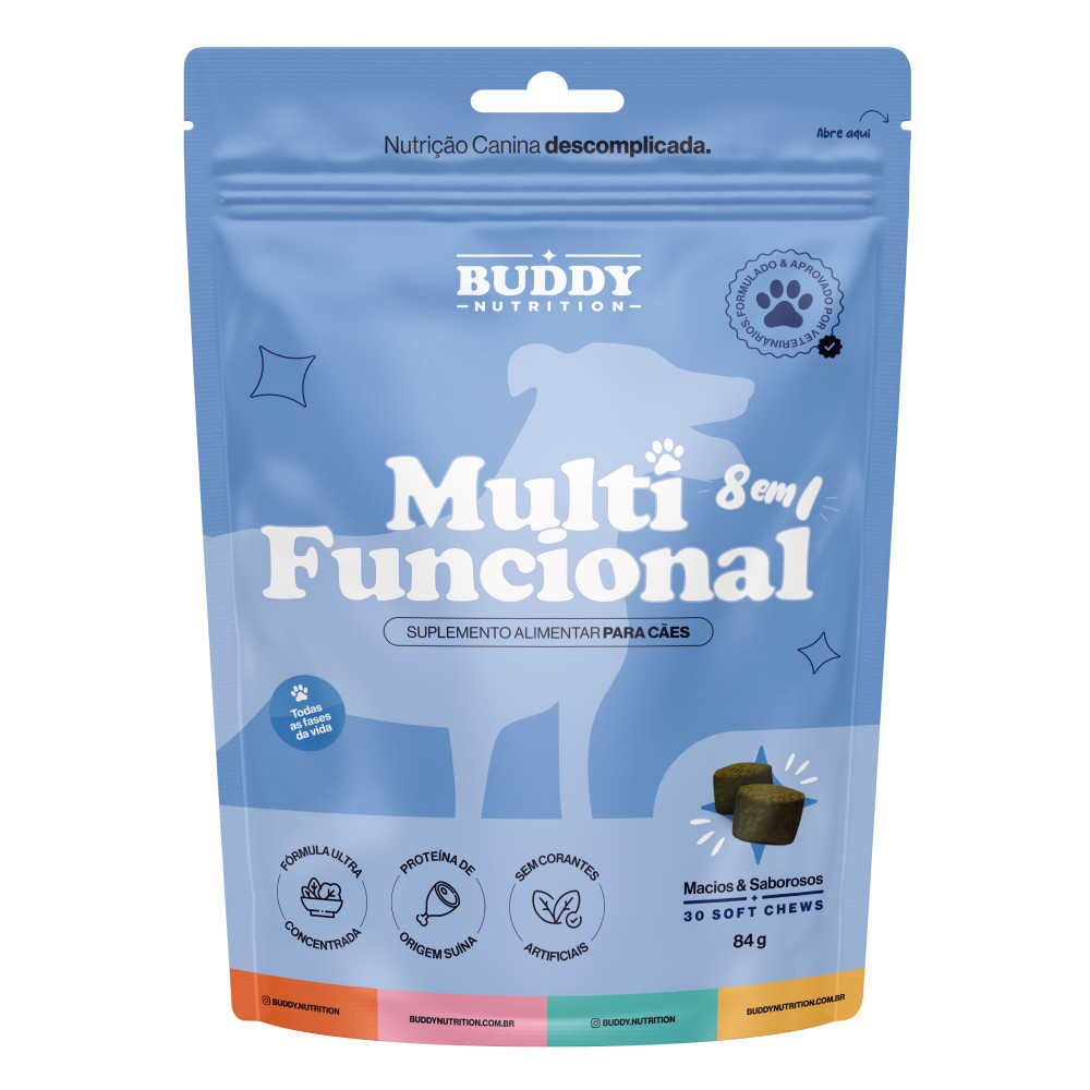 Buddy Nutrition - Multi Funcional 8 em 1 - 30 Soft Chews - 84g