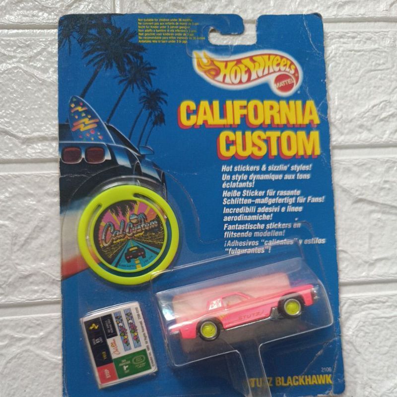 Hot wheels Stutz Blackhawk California Custom 1990 pintura especial luminosa rosa pink