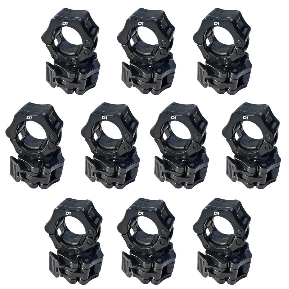 Kit 10 Pares Presilhas Lock Jaw Collar Para Barra Olímpica - 50mm