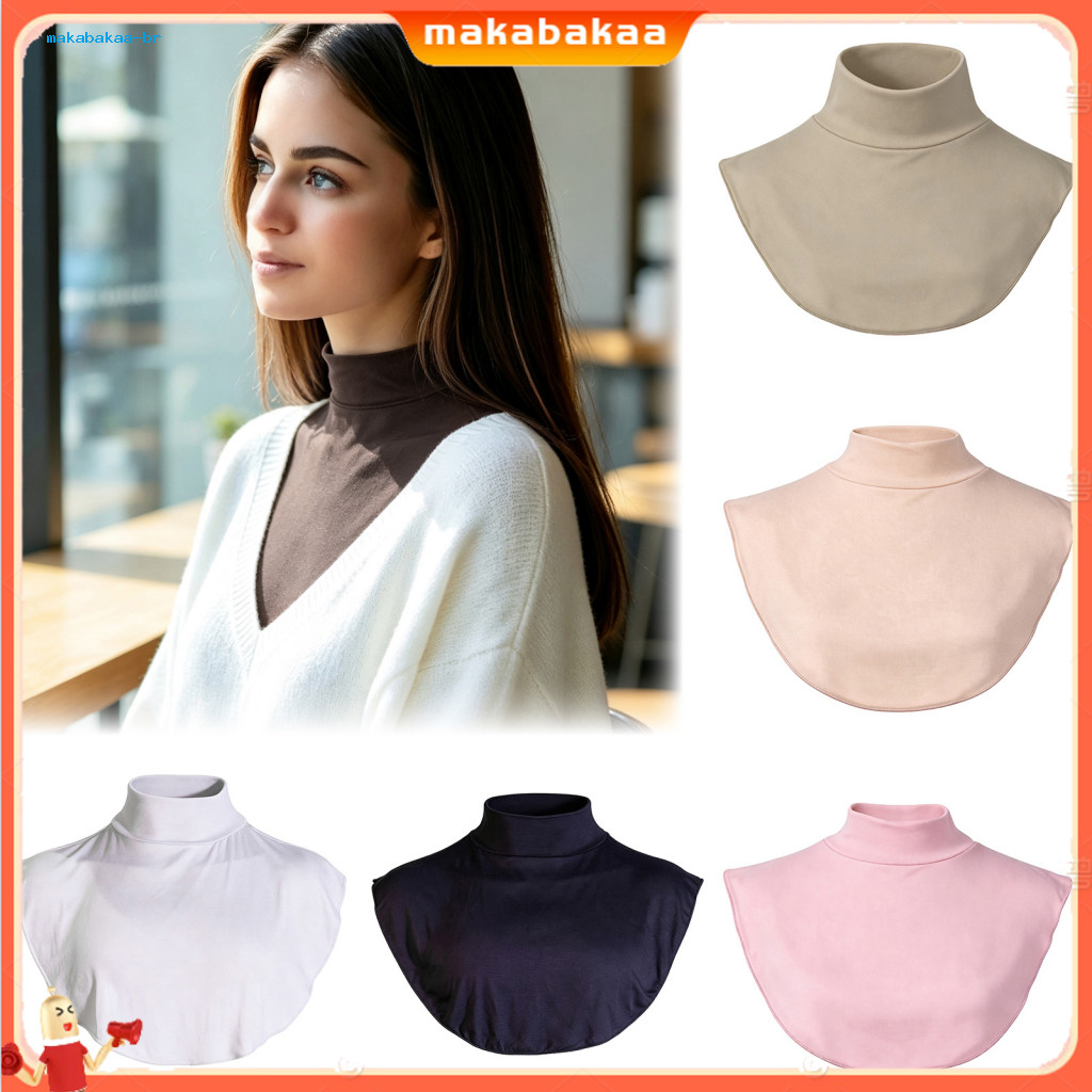 Women’s Detachable Turtleneck Collar Fake Dickey Half Top Fashion Layering Mock Blouse False High Neck Warmer Lightwei
