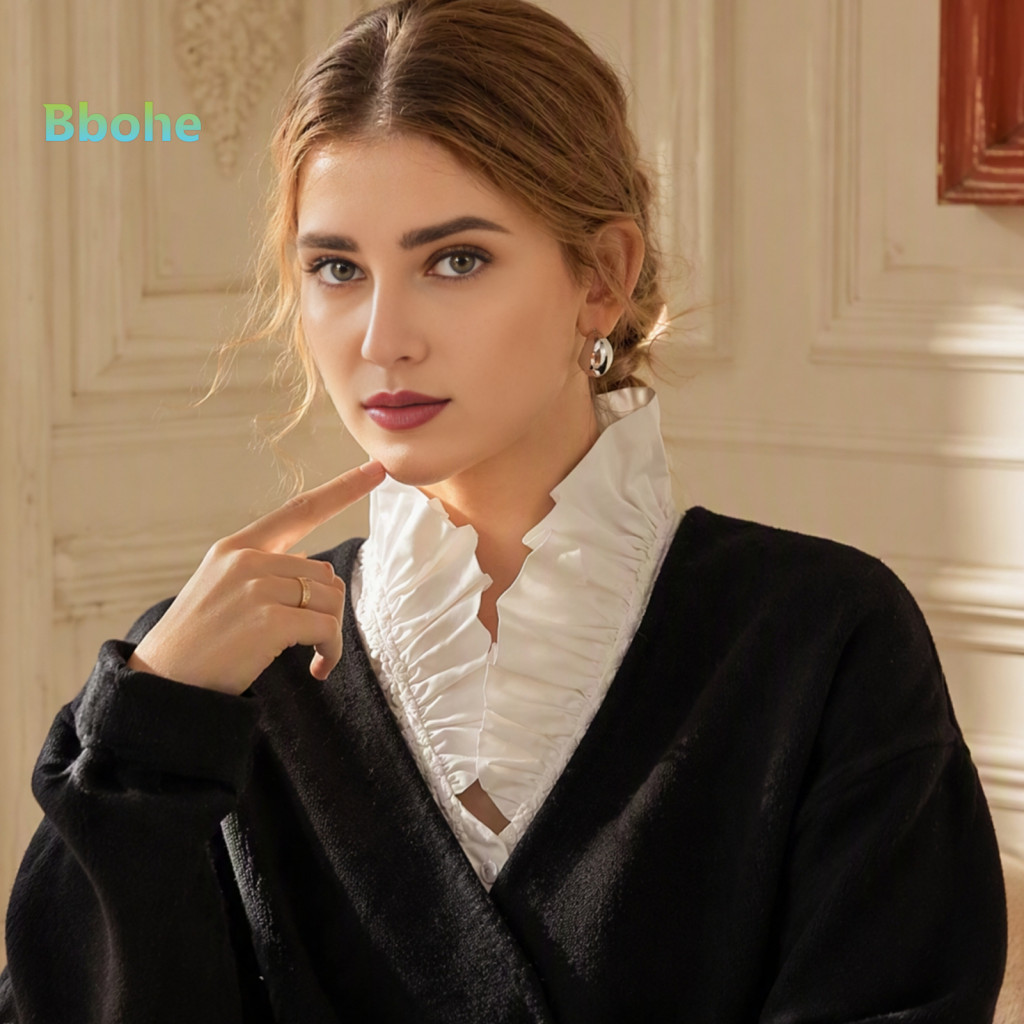 Cotton Dickey Collar Detachable Fake for Women V-neck Removable Half Shirt Blouse Stand False Stylish and Lightweight To