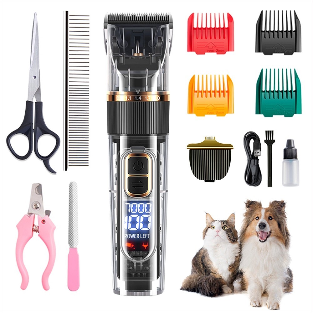 Barbeador Eletrico Para Cachorro Gato Pet Grooming Shaver  Hair Trimmer Pet Shaver Hair Clipper Set