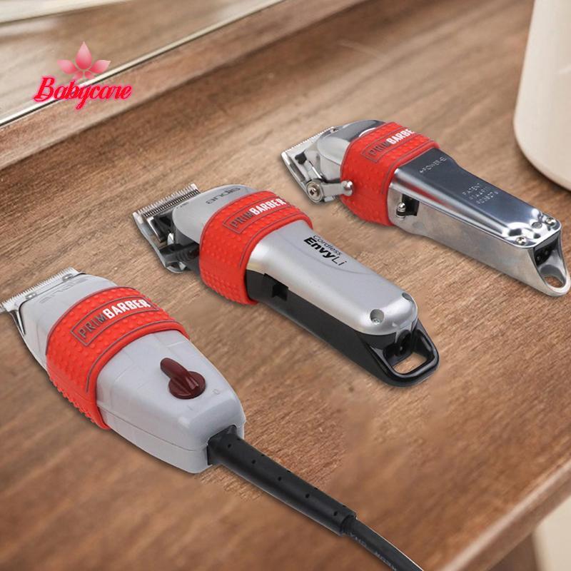 BYCE > 3 Pçs/set Antiderrapante Barbeiro Clipper Grip Bands Manga Suporte Para Máquina De Cortar Cabelo Capa Nova