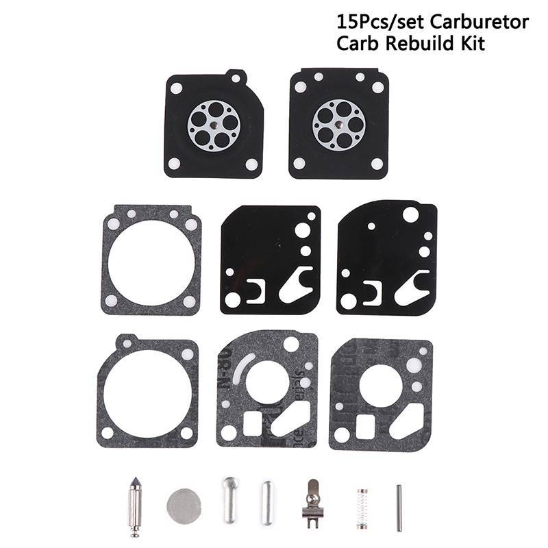 ADS 15 Pçs/set Carburador Carb Reconstruir Kit Fit Zama RB-29 26cc E 30cc Trimmer BR