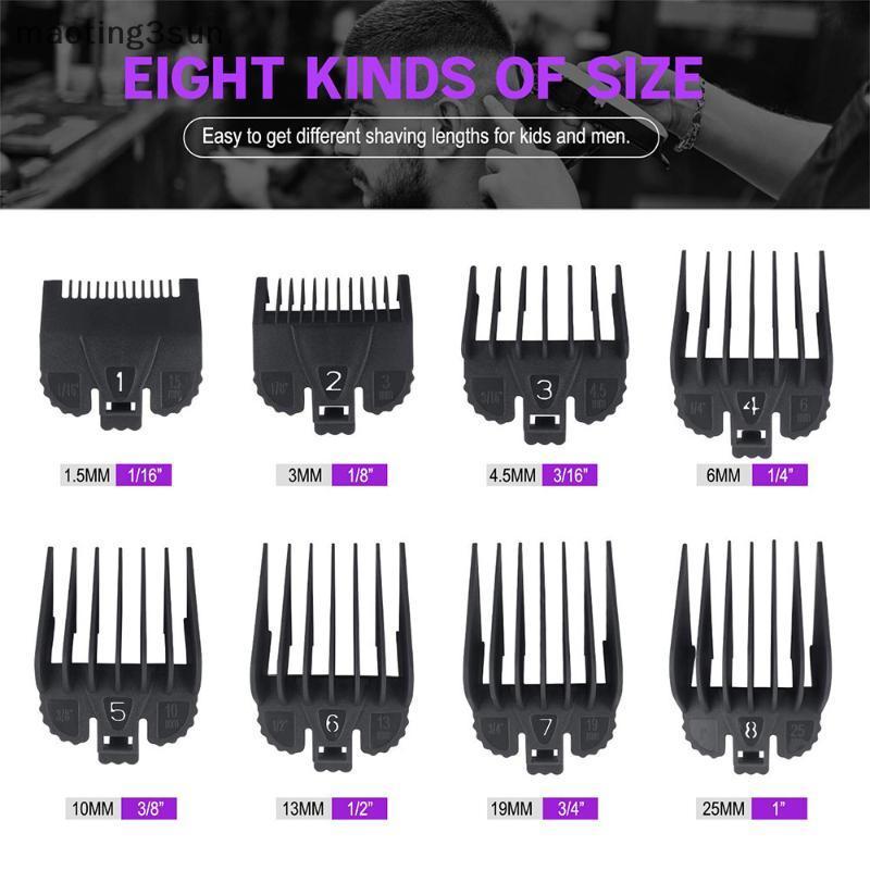 8 Pçs/Set Universal Cortador De Cabelo Limite Pente Guia De Corte De Salão De Substituição