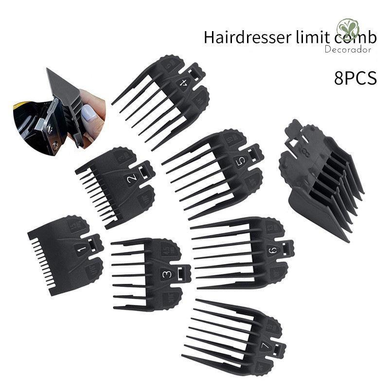 Decorador 8 Pçs/Set Universal Máquina De Cortar Cabelo Limitb Guia De Corte De Salão De Substituição