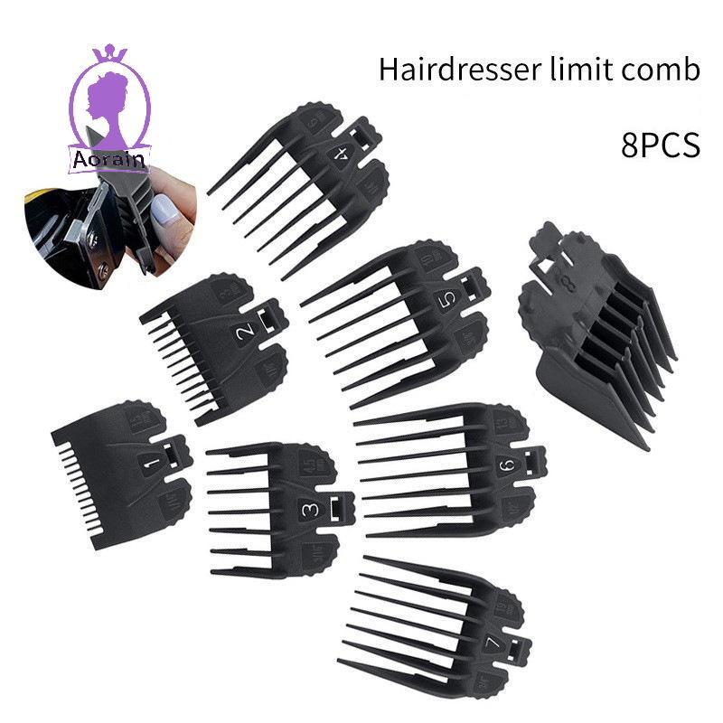 ANTH 8 Pçs/Set Universal Máquina De Cortar Cabelo Limitb Guia De Corte De Salão Conjunto De Substituição Profissional Ac