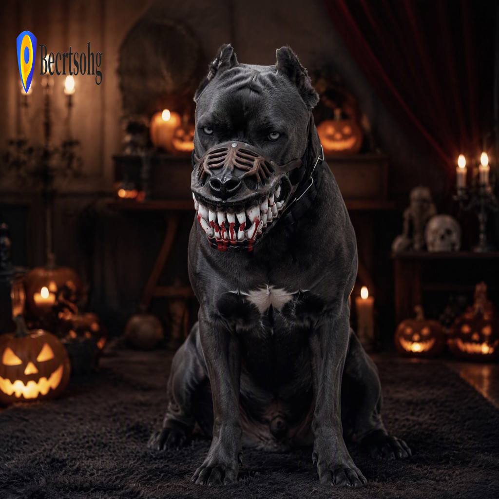 Dog Muzzle for Dogs Funny Photography Props Halloween Adjustable Strap Hell Hound Cosplay for Medium and Durable Comfort