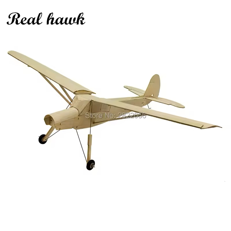 Kit de Avião Balsa RC Fieseler Fi 156 Storch 777mm Corte a Laser - Mini Modelo para Montar Hobby Presente Frete Gráti