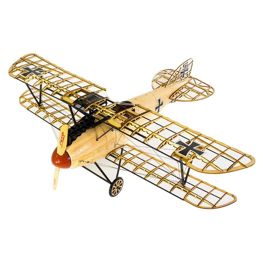 Kit Modelo Avião Albatross Estático 500mm Madeira Balsa Corte a Laser Para Decoração e Colecionador