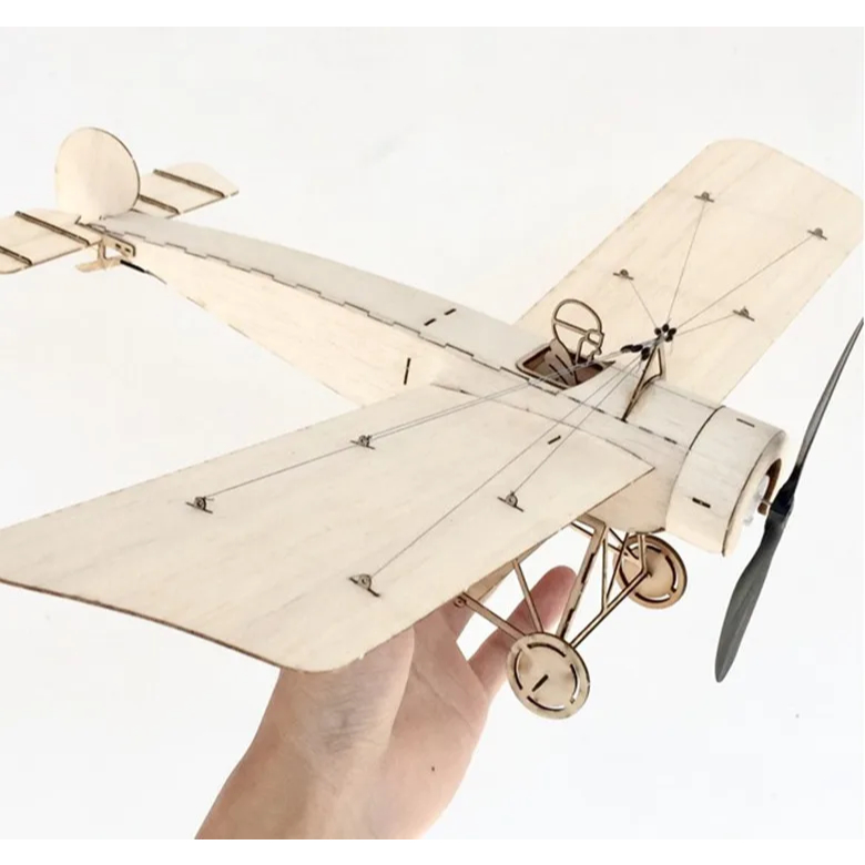 Mininmumrc Avião Corte A Laser DIY Balsa Madeira Kit Fokker E3 Quadro Sem Capa Modelo De Construção