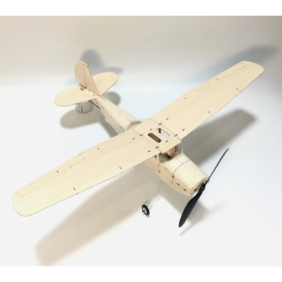 Mininmumrc Avião Corte A Laser Balsa Madeira Kit cessna L-19 Quadro Sem Capa Modelo De Construção Presentes Brinquedo