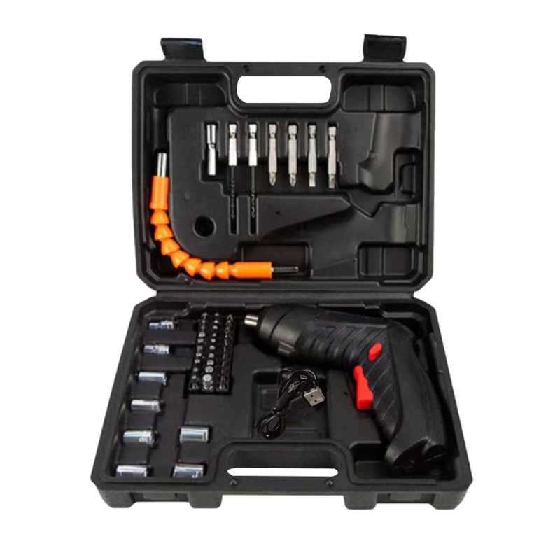 Kit 47 Parafusadeira/Furadeira Kit Parafusadeira Doméstica Chave de Fenda Recarregável USB Set