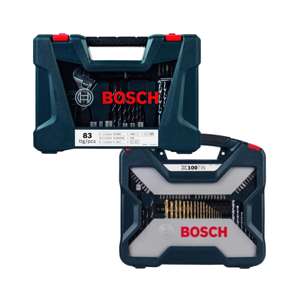 KIT SET XLINE BOSCH 100 PECAS DE TITANIUM +  BOSCH MALA V-LINE COM 83 UNIDADES (2607017403000)