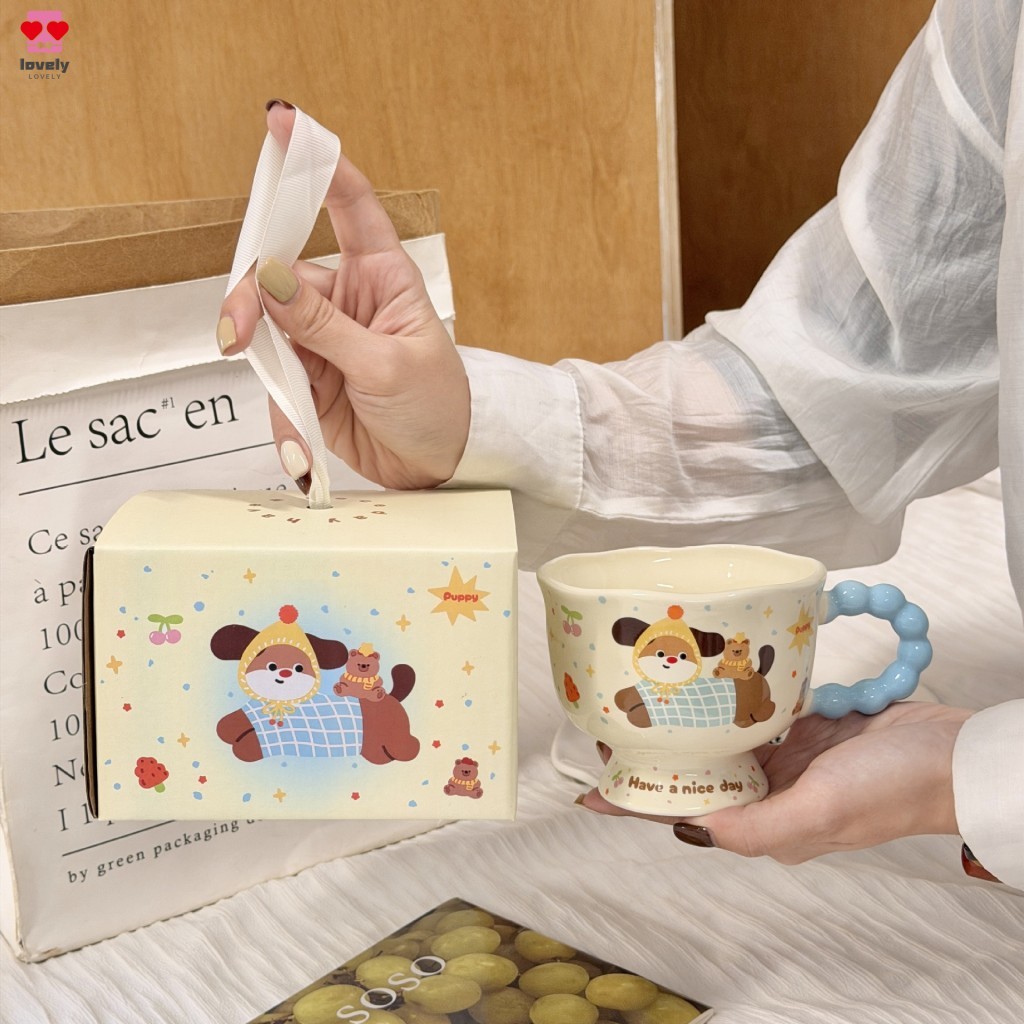 Caneca De Cerâmica Dachshund Puppy-Xícara De Café Para Presente Da Manhã Em Escritório Doméstico