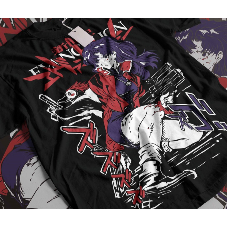 Camiseta Basica Algodao Misato Katsuragi Major Rebuild of Nron Genesis Evangelion Unissex