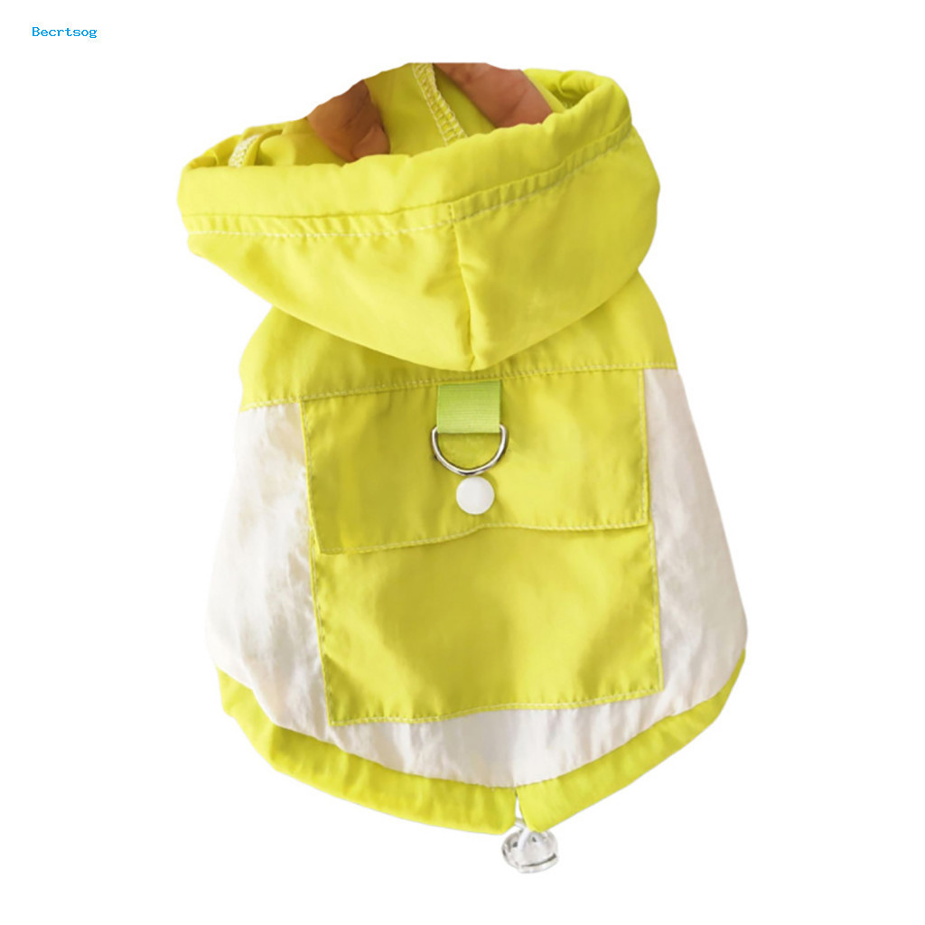 Dog Sun Protection Clothing No Harness Needed Coat Jacket with Hood D-ring Breathable Uv Blocking Windproof Pet Head for