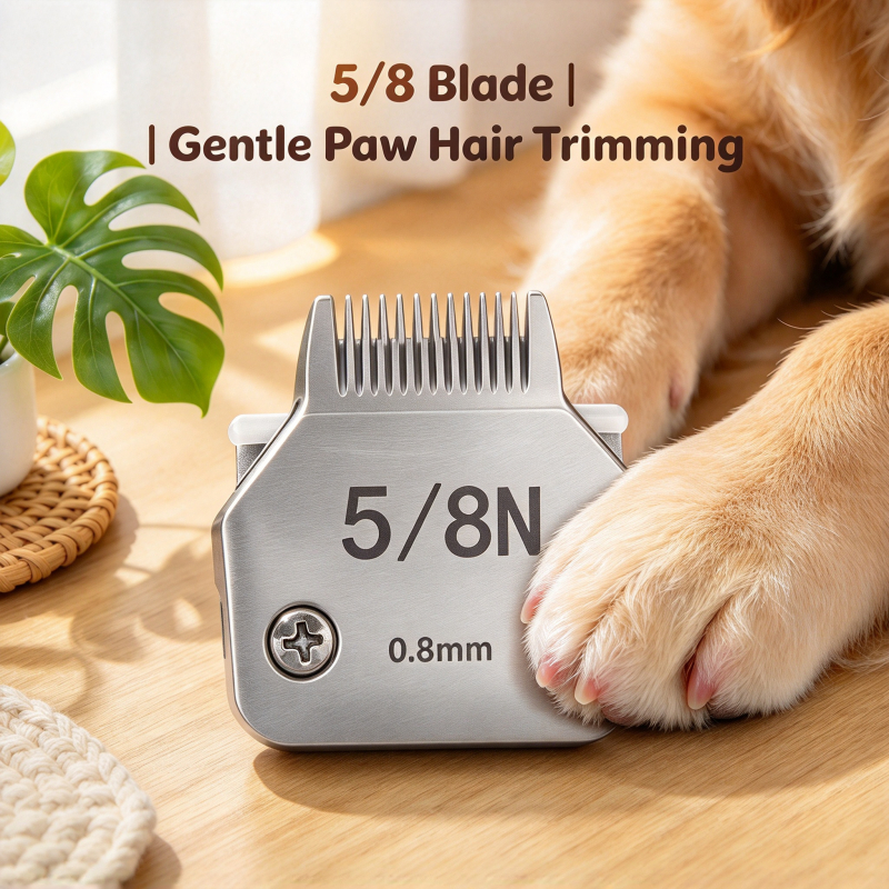 Lâmina de Tosa 5/8N 0.8mm Aço Inox Pet Clipper Aparador Pelos Patas Cães Gatos Compatível Andis Oster Wahl