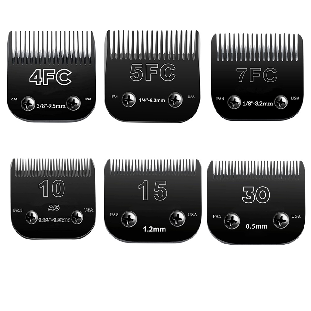 4FC#5FC#7FC#10#15# Preto , Lâmina De Clipper Destacável Para Animais De Estimação , Fabricada Com Aço Infusão De Carbono Compatível Ainds 、 E Outras Séries De Clippers