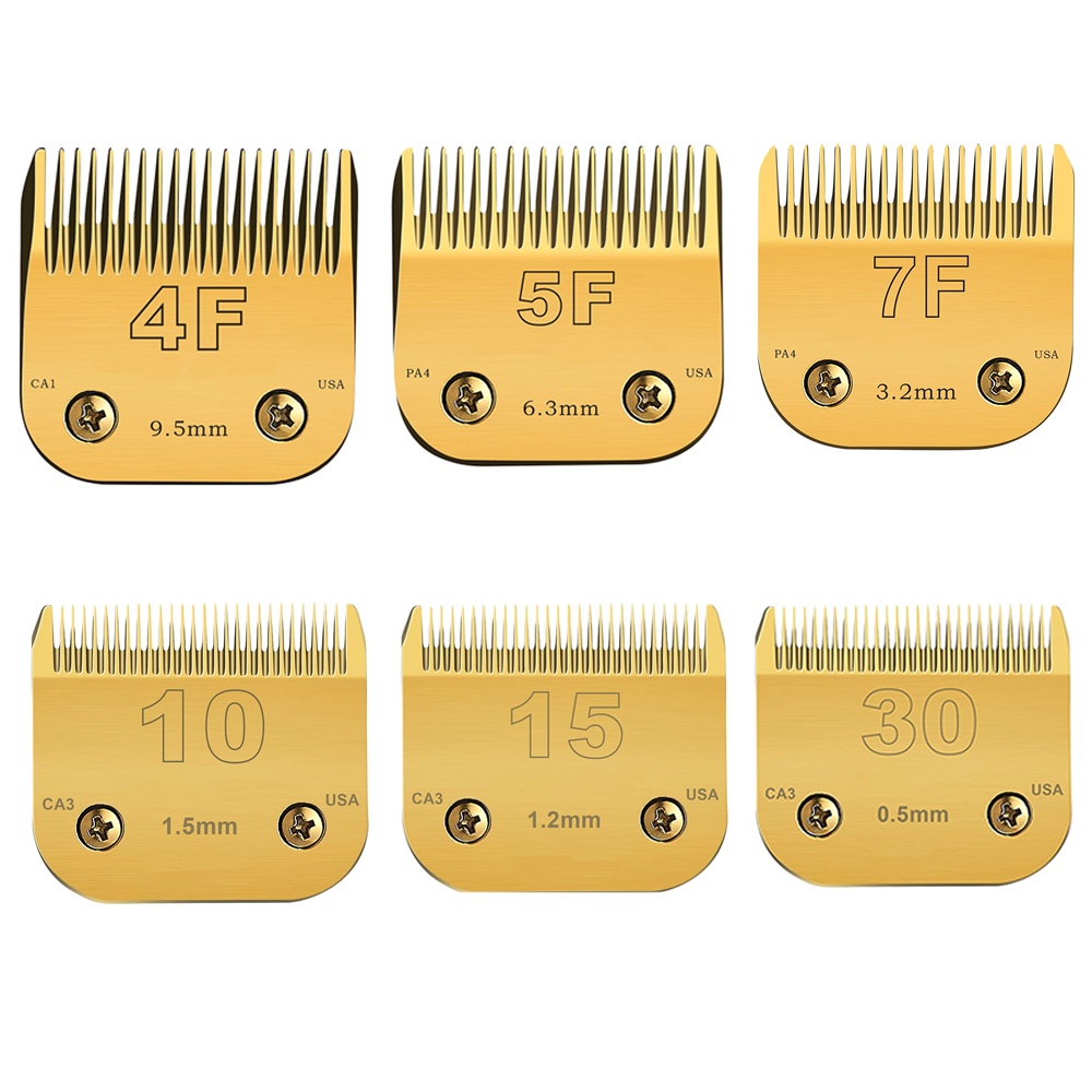 10# 15# 4F# 5F# 7F# Clipper Destacável De Aço Carbono Afiado , Compatível Com Andis , Oster A5 , Wahl Série KM