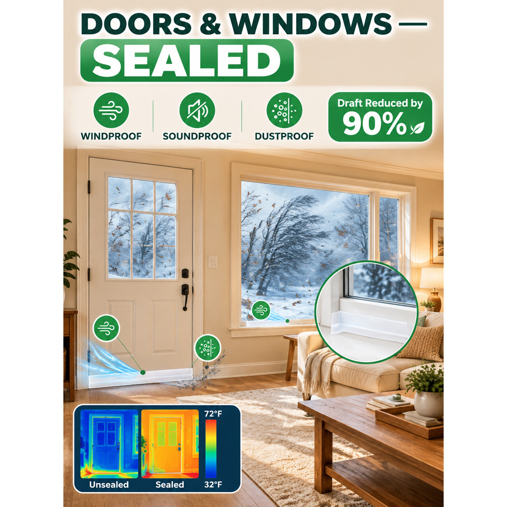 [Vedação Eficiente] Waterproof Windproof Door Seal Strip Weather Window Rubber Seal Weatherstrip Sound Insulation Door B