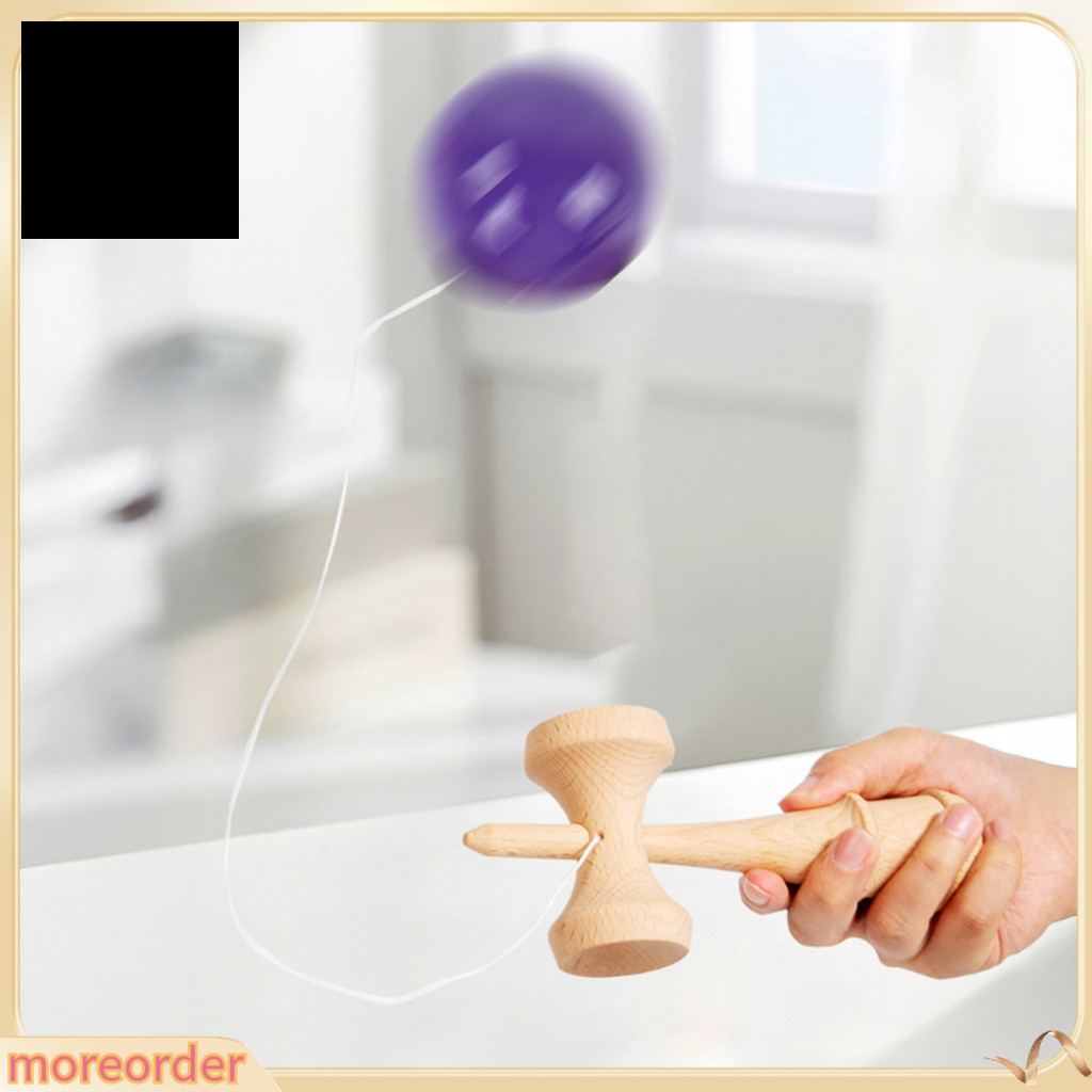 Solid Wood Kendama Ball Catch Toy – Durable Professional Balance Skill Game for Hand-eye Coordination Reaction Trainin