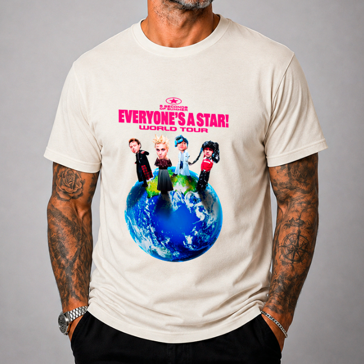 Camiseta 5 SECONDS OF SUMMER Everyone's a Star Tour Boy Band Pop Punk Rock Music Unissex