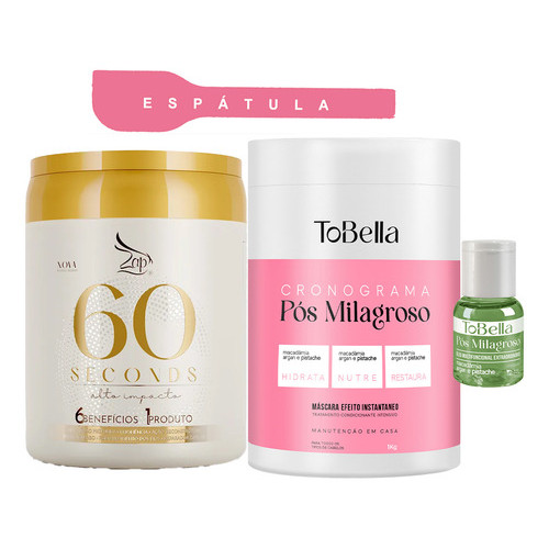 Zap 60 Seconds + Tobella Mascara Pós Milagroso Nutre Hidrata