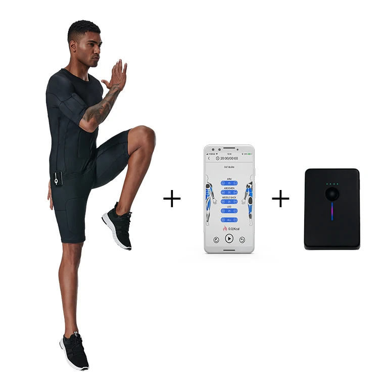 Wireless Hand Held EMS Fitness Machine-Home Workout Equipment with ABS Material Waterproof Weight Loss & Skin Tightening