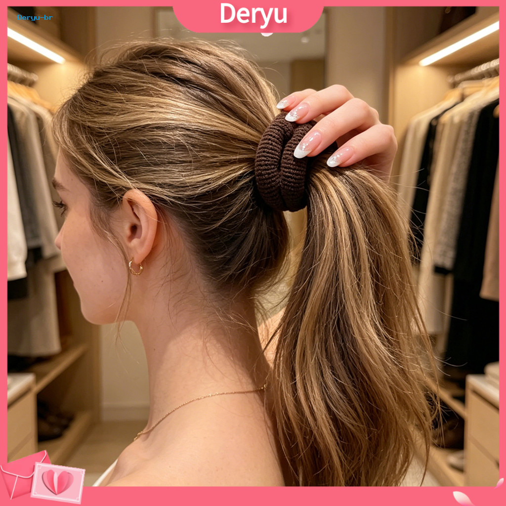 Thickened Rubber Band Hair Tie for Thick 5pcs Women Ties Adjustable Elastic No Scalp Irritation Bands Soft Stretchy Hold