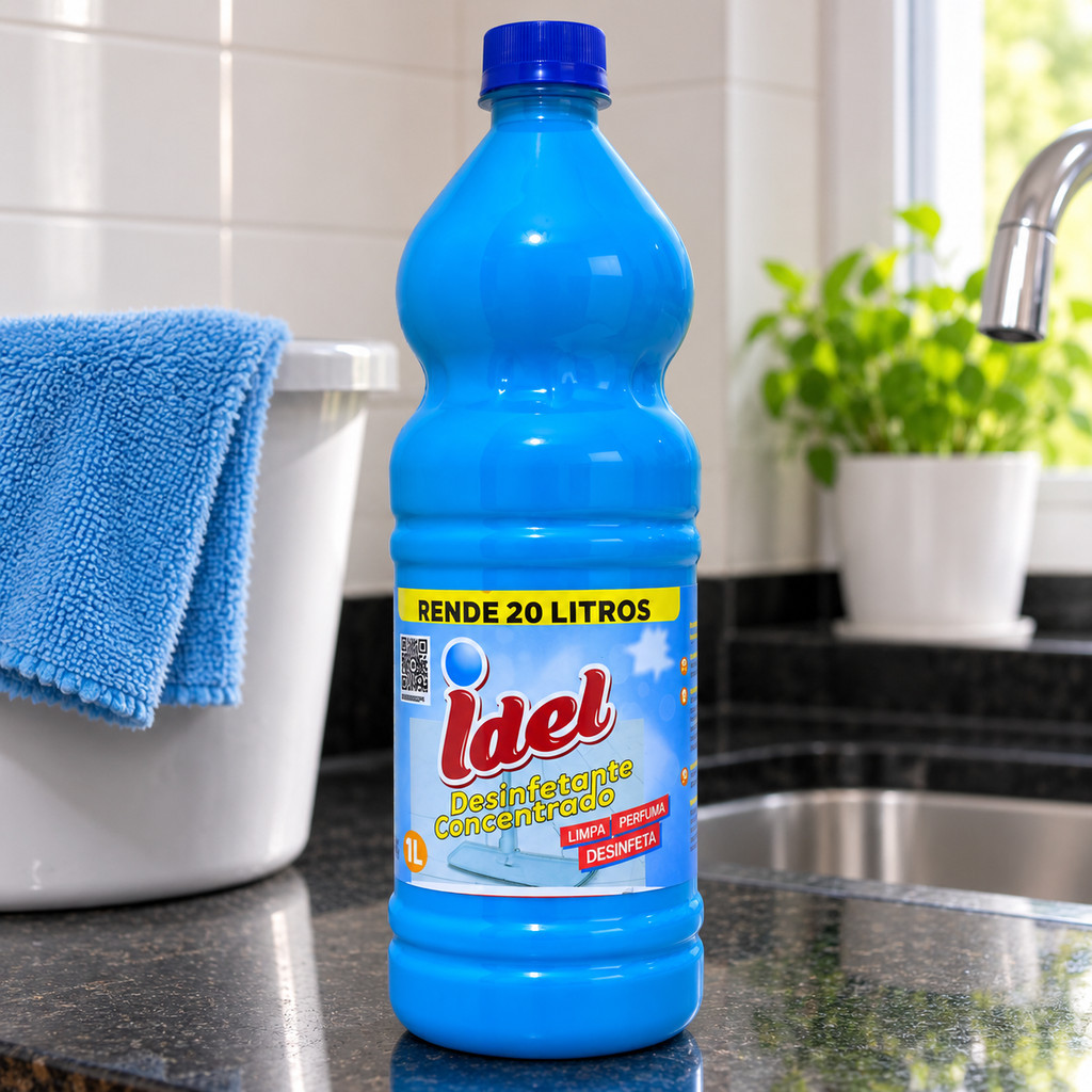 Desinfetante Concentrado Talk Azul 1L Rende 20 Litros Limpeza Gral Multiuso Perfumado Casa Banheiro Piso