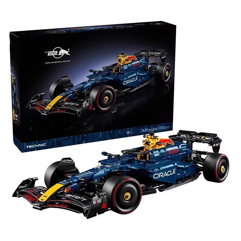 Compatível com 42206 Red Bull Fleet RB20F1 Grupo de máquinas de fórmula Super Racing Car Assembly Building Block Toys